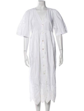 RHODE V-Neck Long Dress