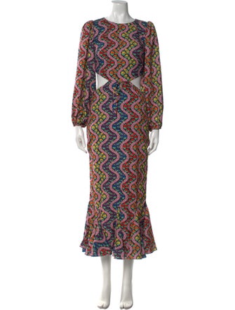 RHODE Printed Long Dress