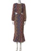 RHODE Printed Long Dress