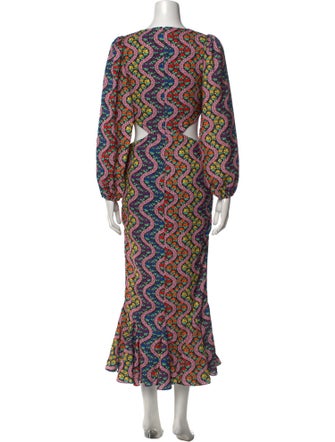 RHODE Printed Long Dress