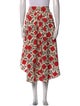 RHODE Floral Print Midi Length Skirt