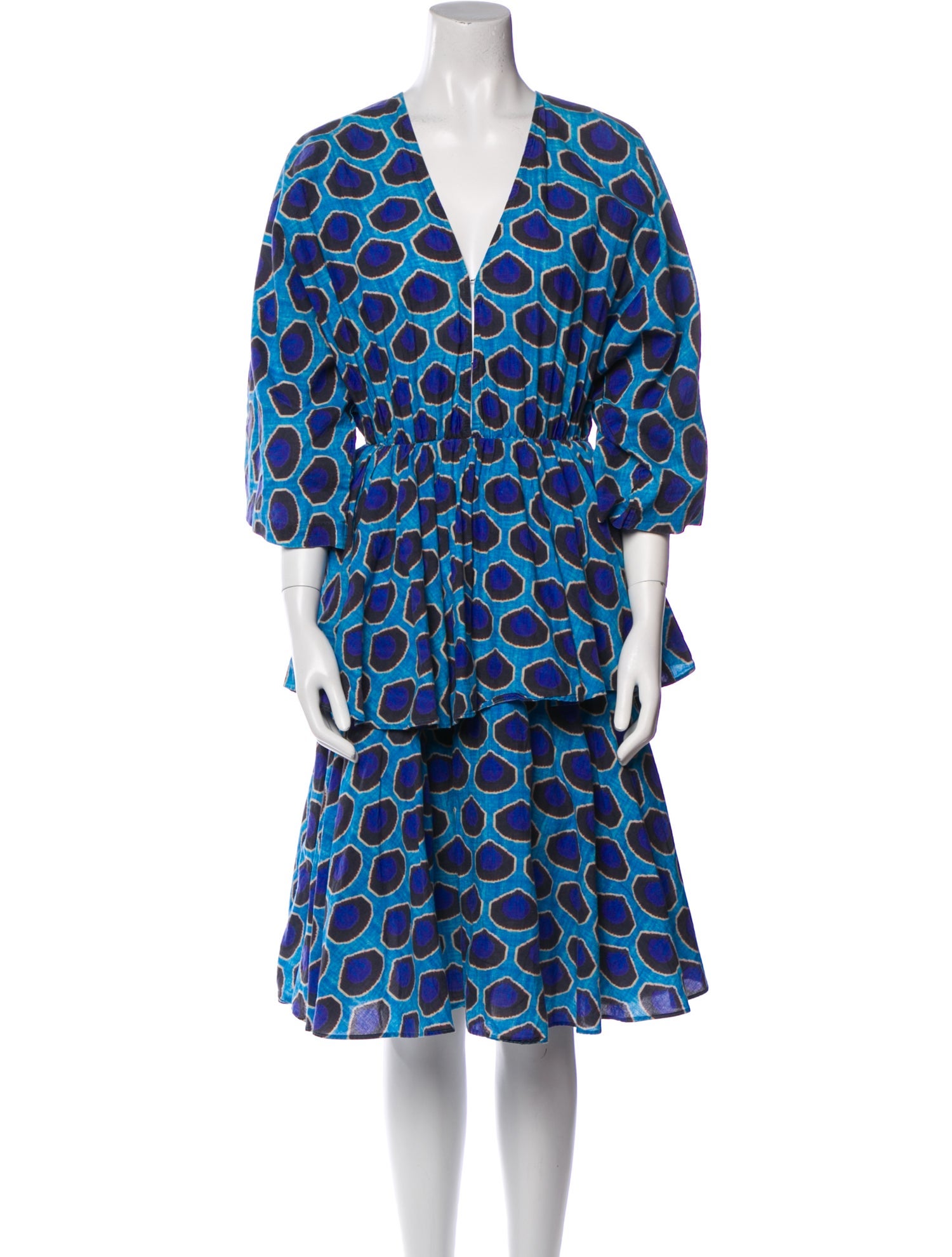 RHODE Printed Midi Length Dress