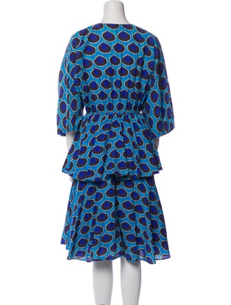 RHODE Printed Midi Length Dress