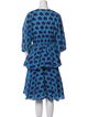 RHODE Printed Midi Length Dress