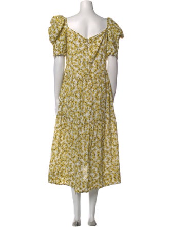 RHODE Floral Print Long Dress