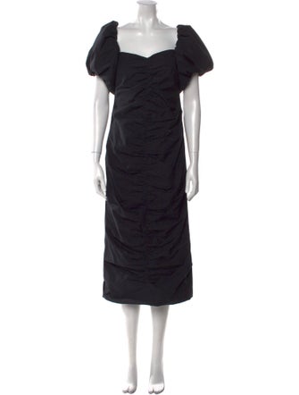 RHODE Square Neckline Midi Length Dress