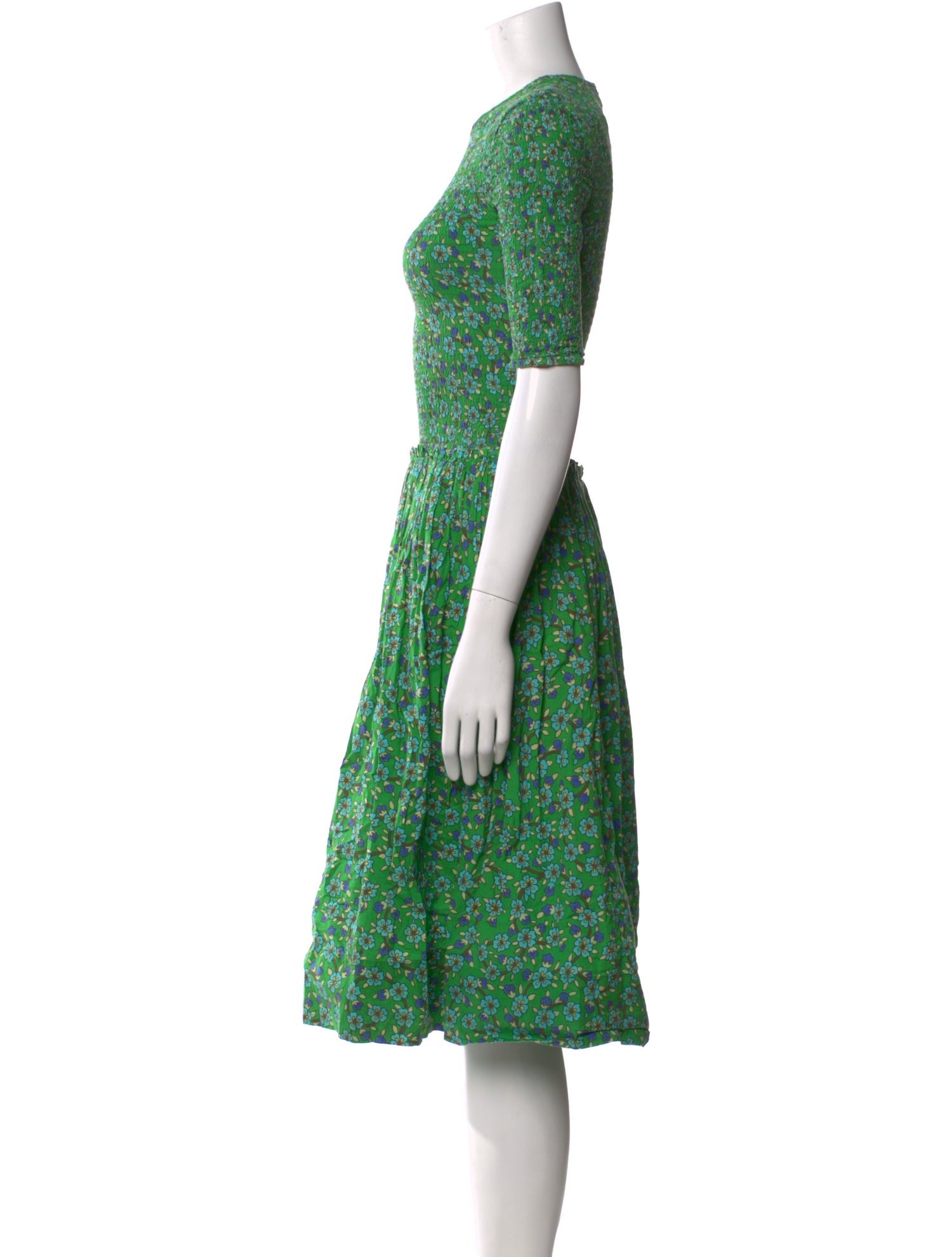 RHODE Floral Print Knee-Length Dress