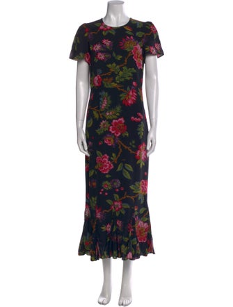 RHODE Floral Print Long Dress