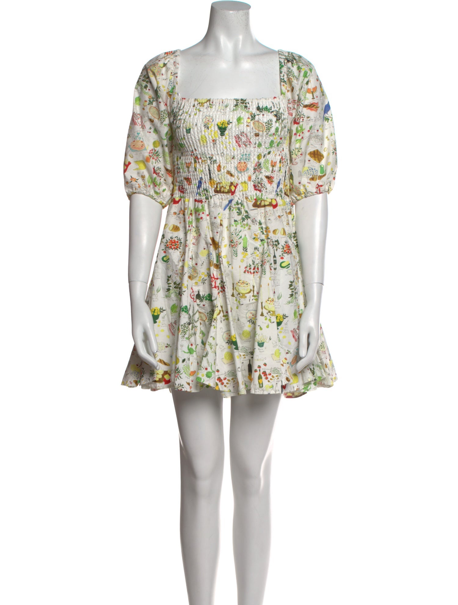 RHODE Floral Print Mini Dress