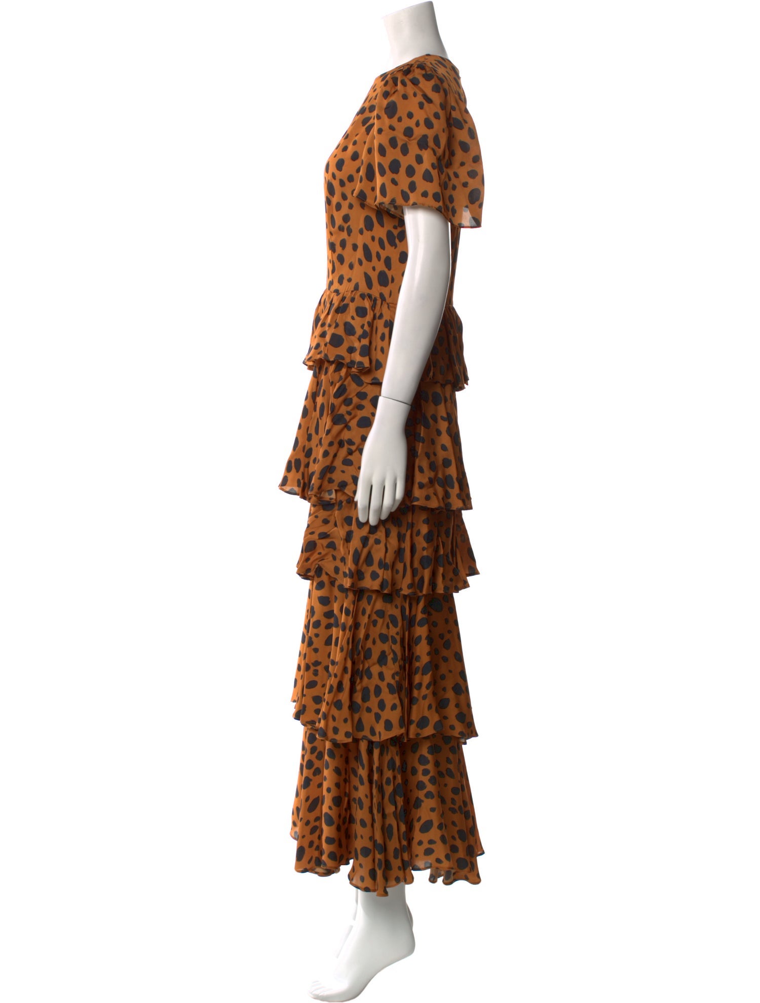 RHODE Animal Print Midi Length Dress