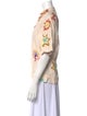 RHODE Linen Floral Print Button-Up Top