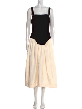 RHODE Square Neckline Long Dress