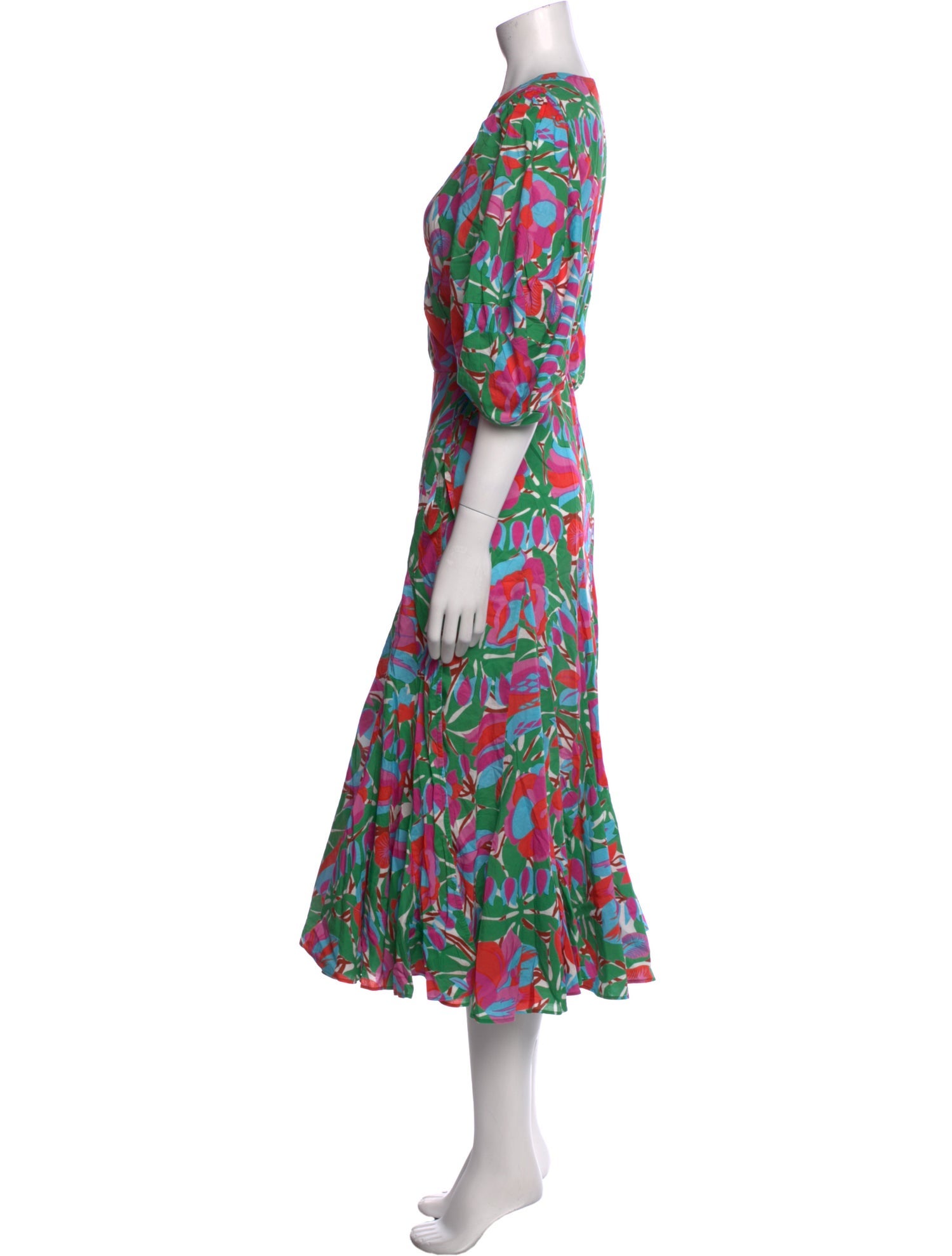 RHODE Floral Print Midi Length Dress w/ Tags