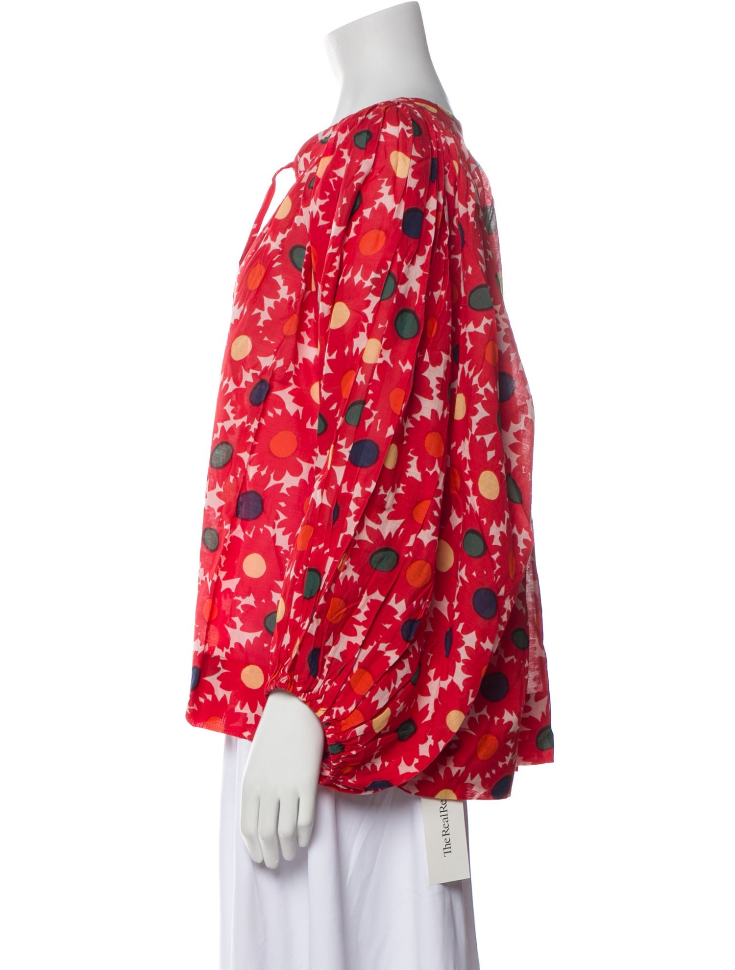 RHODE Floral Print V-Neck Blouse w/ Tags