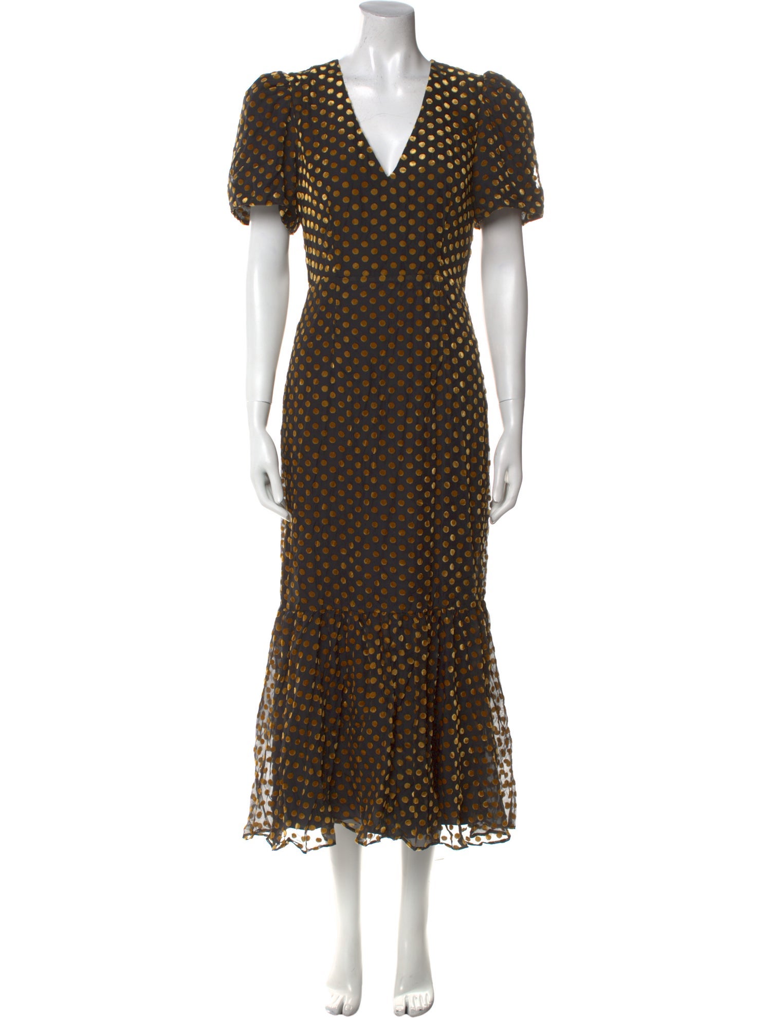 RHODE Polka Dot Print Long Dress