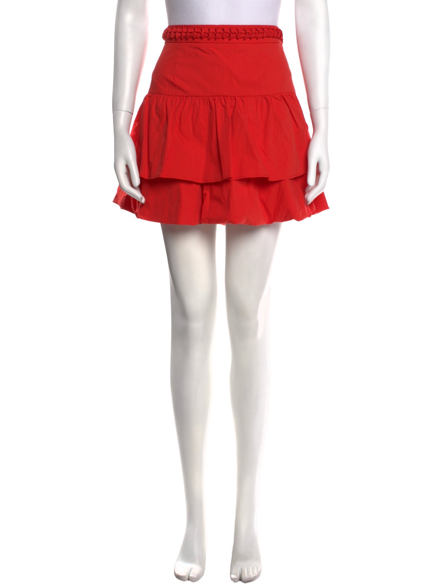 RHODE Ruffle Embellishment Mini Skirt