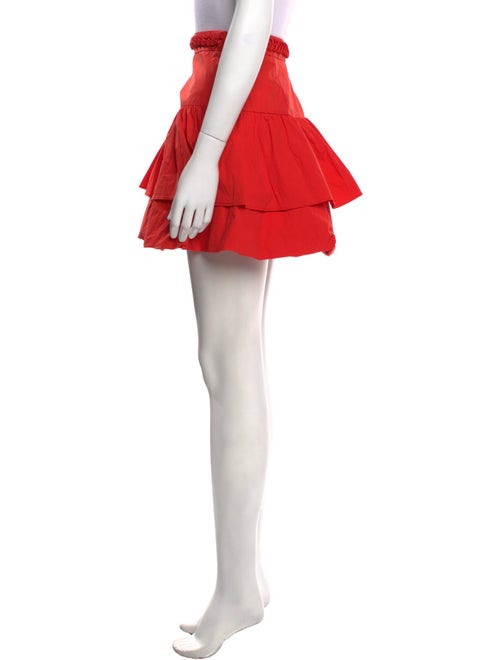 RHODE Ruffle Embellishment Mini Skirt