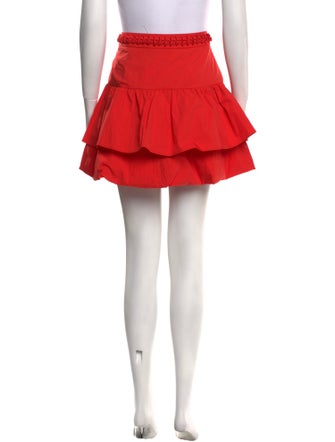 RHODE Ruffle Embellishment Mini Skirt