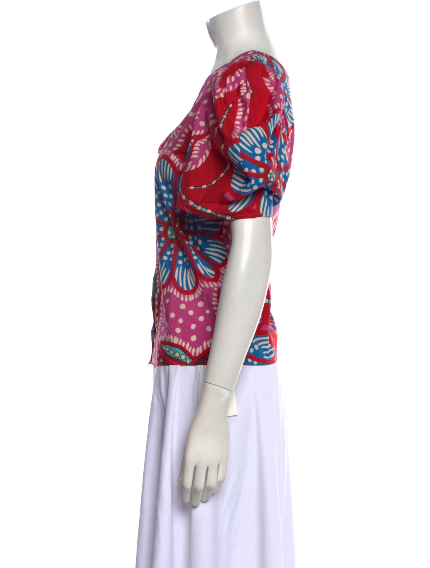 RHODE Printed V-Neck Top