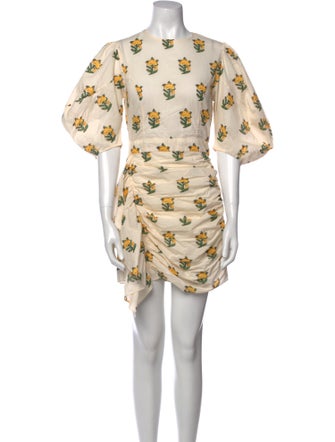 RHODE Floral Print Mini Dress