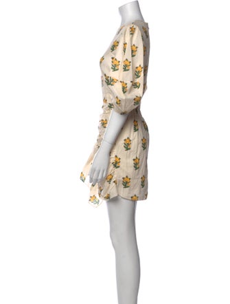 RHODE Floral Print Mini Dress