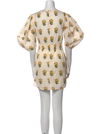 RHODE Floral Print Mini Dress
