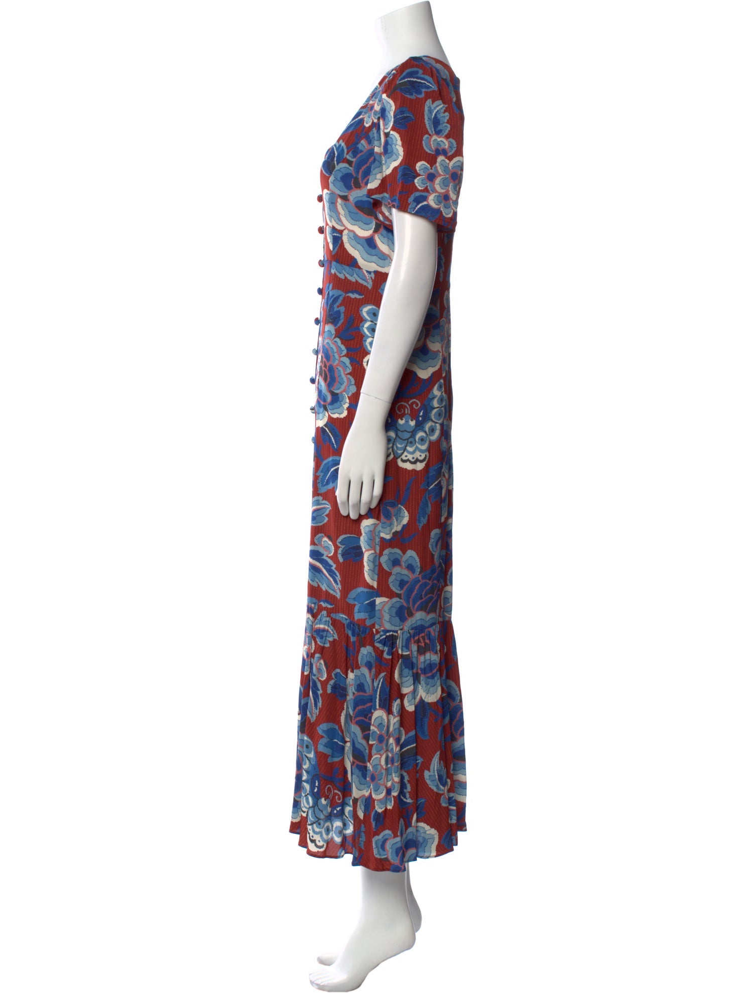 RHODE Floral Print Long Dress