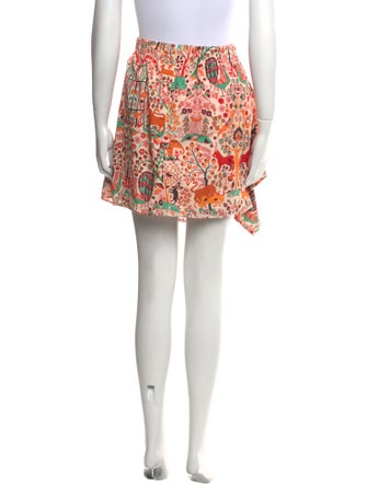 RHODE Floral Print Mini Skirt