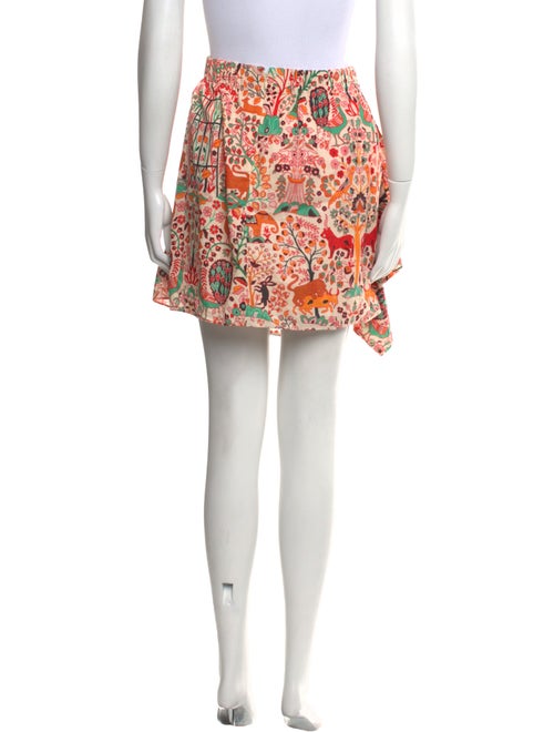 RHODE Floral Print Mini Skirt