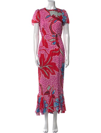 RHODE Printed Long Dress