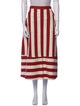 RHODE Striped Midi Length Skirt