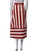 RHODE Striped Midi Length Skirt