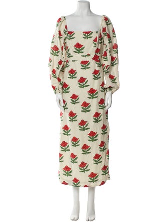 RHODE Floral Print Long Dress