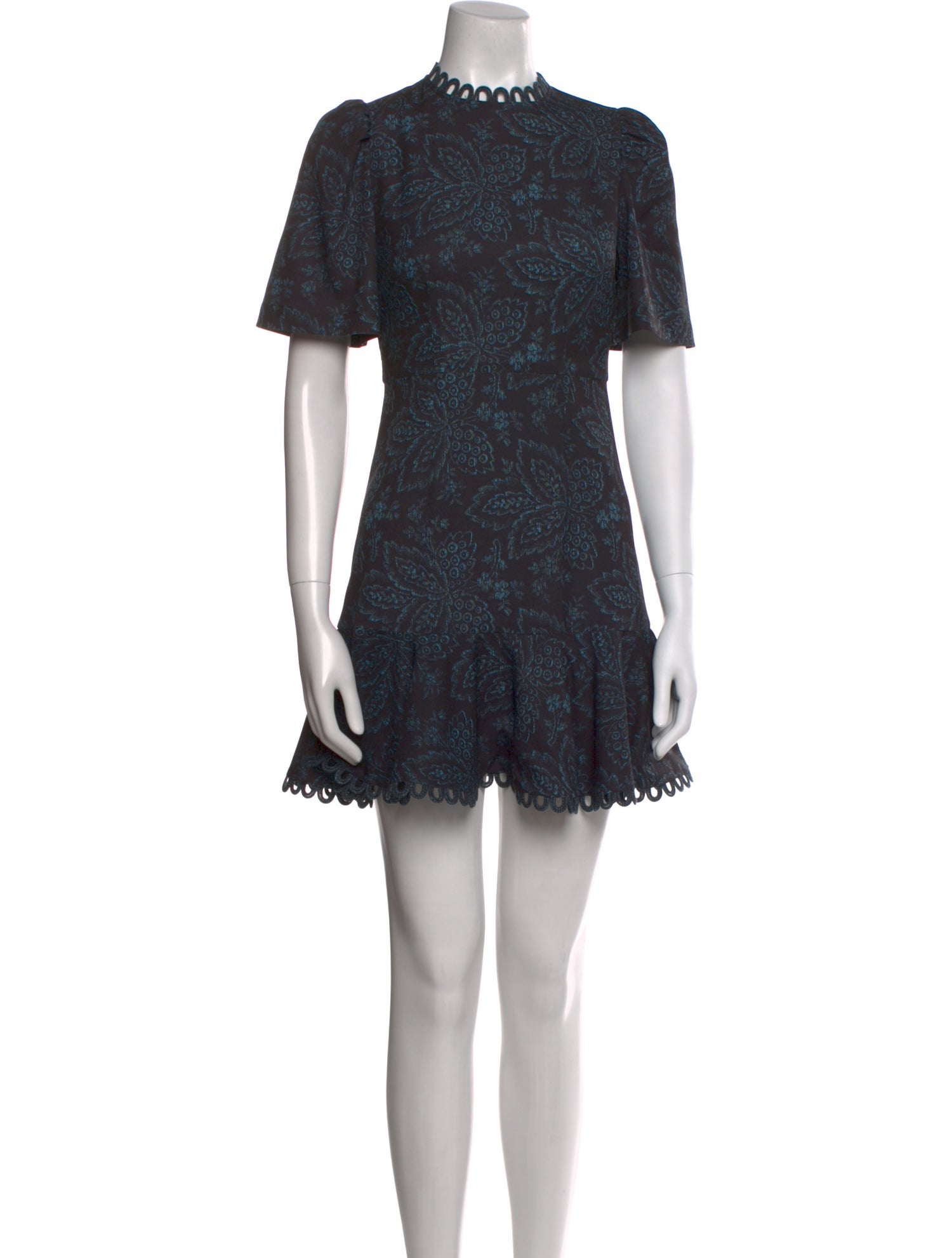 RHODE Lace Pattern Mini Dress