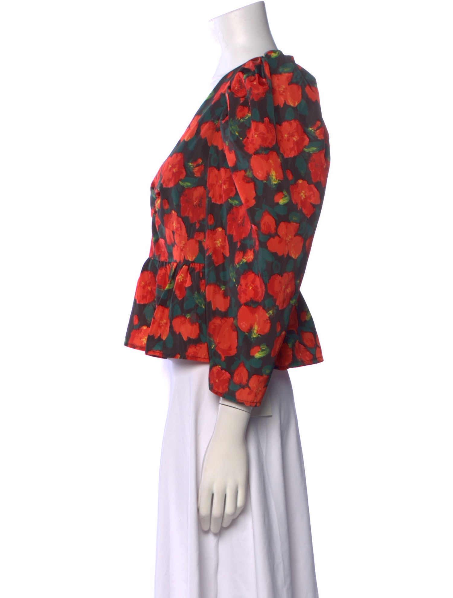 RHODE Floral Print V-Neck Crop Top w/ Tags