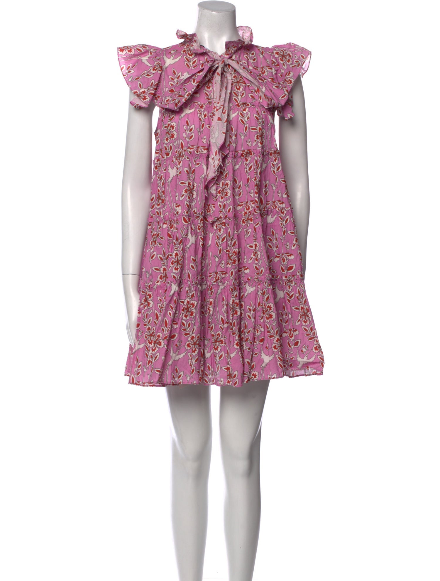 RHODE Floral Print Mini Dress