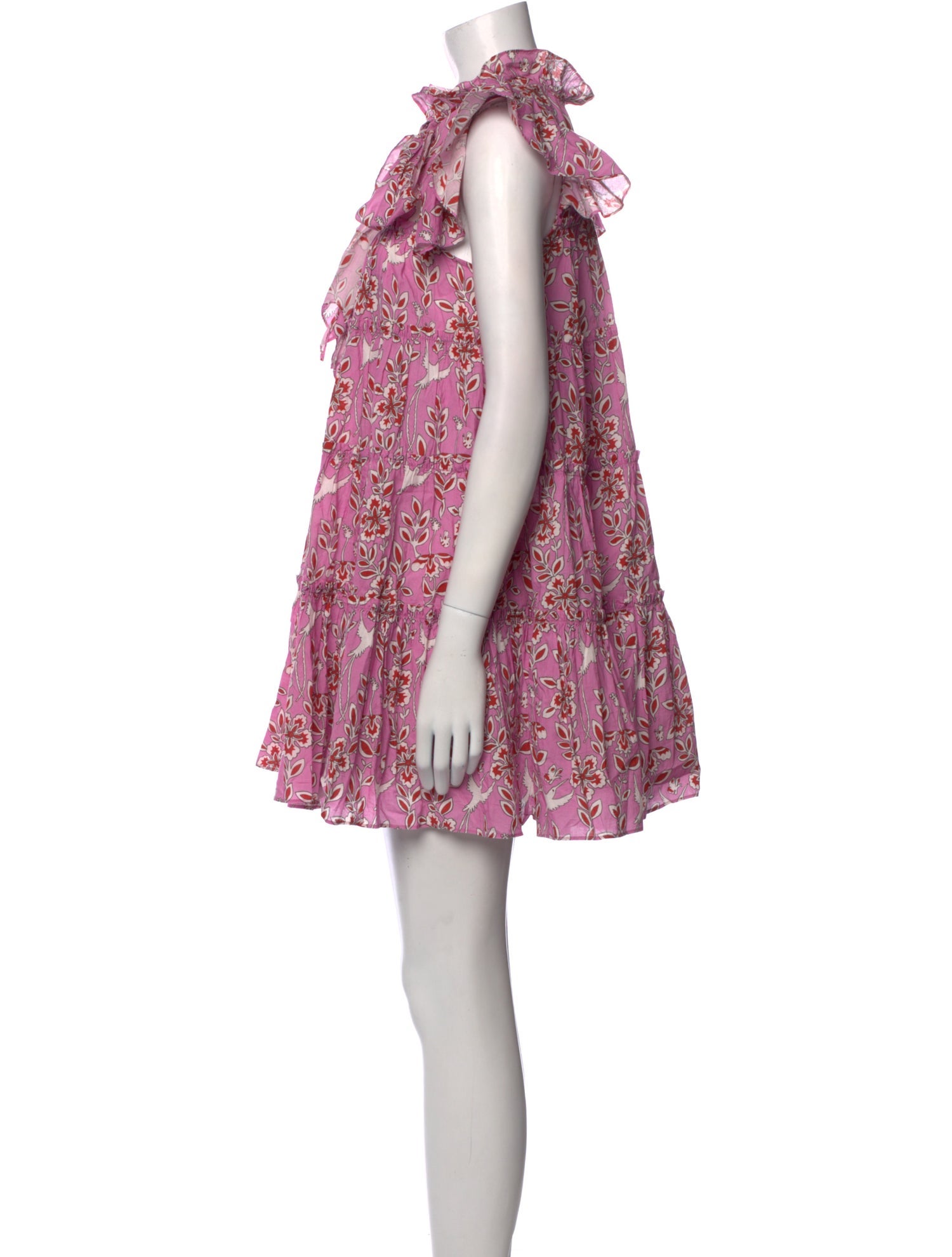 RHODE Floral Print Mini Dress