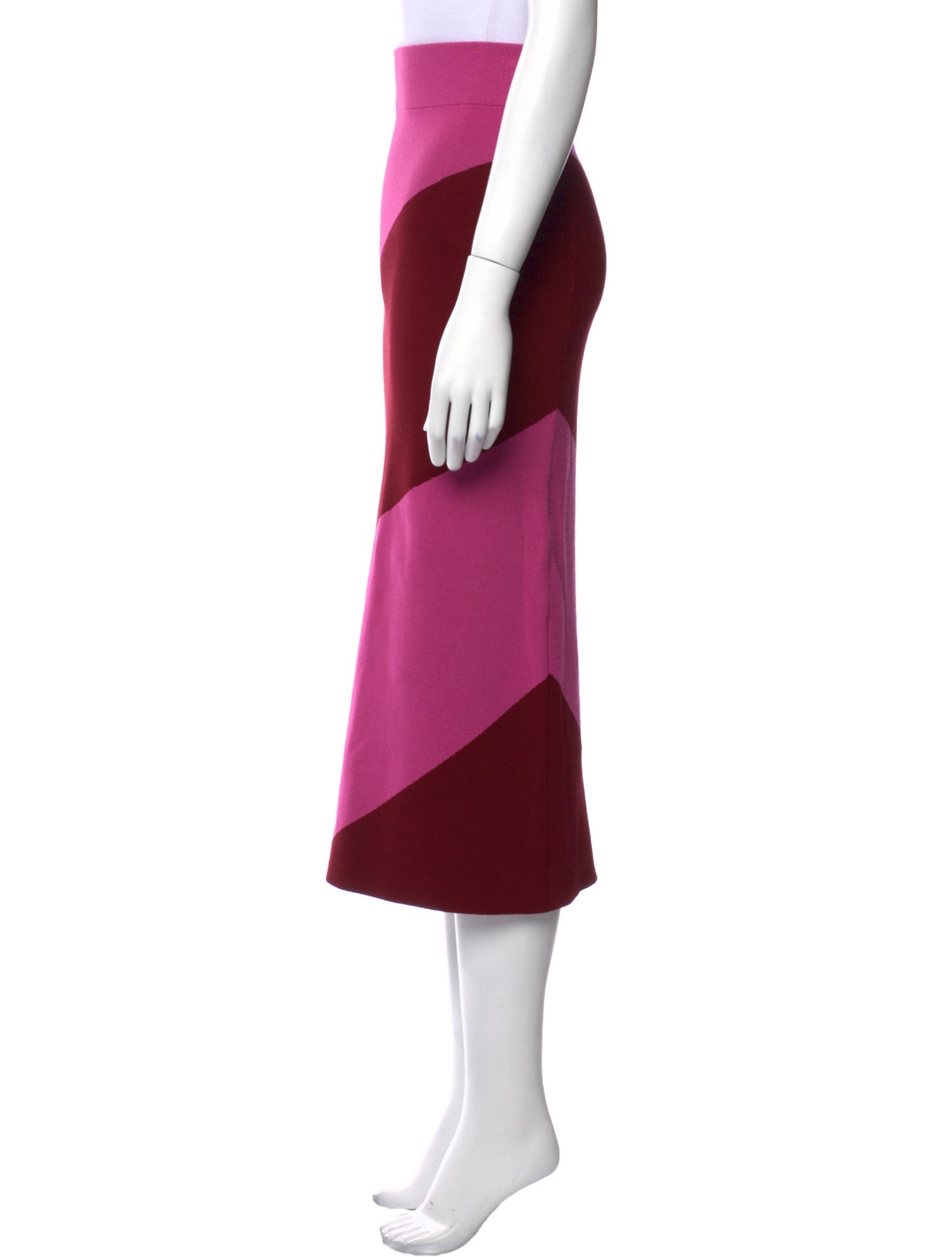 RHODE Colorblock Pattern Midi Length Skirt