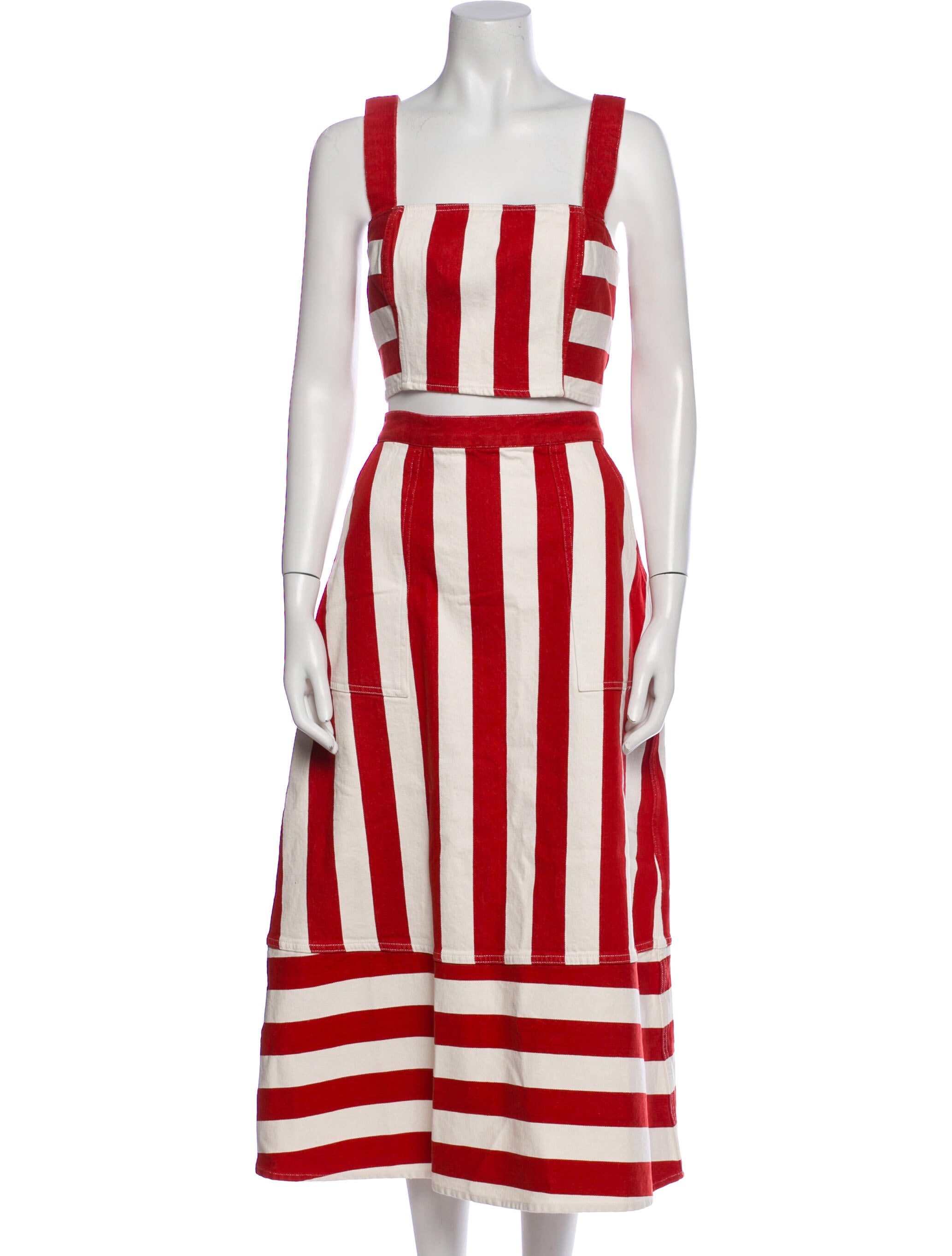 RHODE Striped Skirt Set