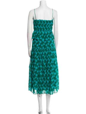 RHODE Silk Floral Print Skirt Set