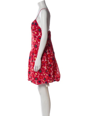 RHODE Floral Print Mini Dress