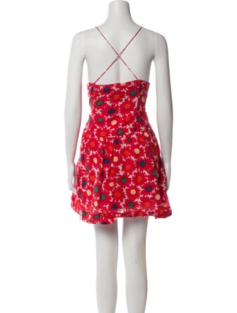 RHODE Floral Print Mini Dress