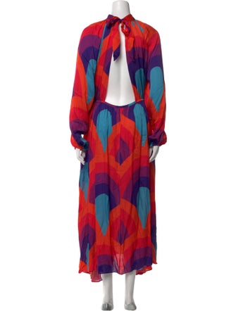 RHODE Printed Long Dress