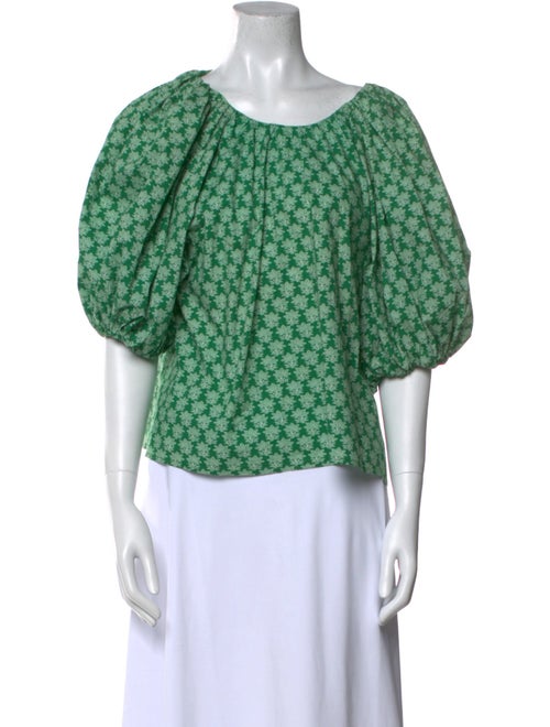 RHODE Printed Scoop Neck Crop Top