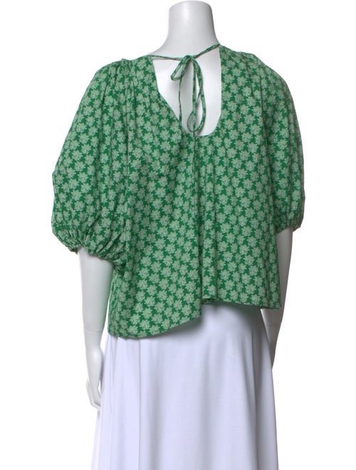 RHODE Printed Scoop Neck Crop Top