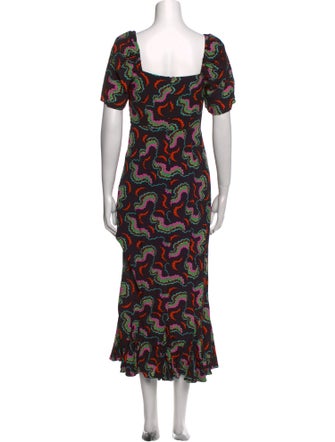 RHODE Printed Long Dress