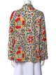 RHODE Floral Print Long Sleeve Button-Up Top