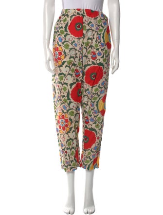 RHODE Floral Print Straight Leg Pants