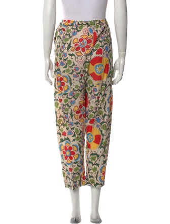 RHODE Floral Print Straight Leg Pants