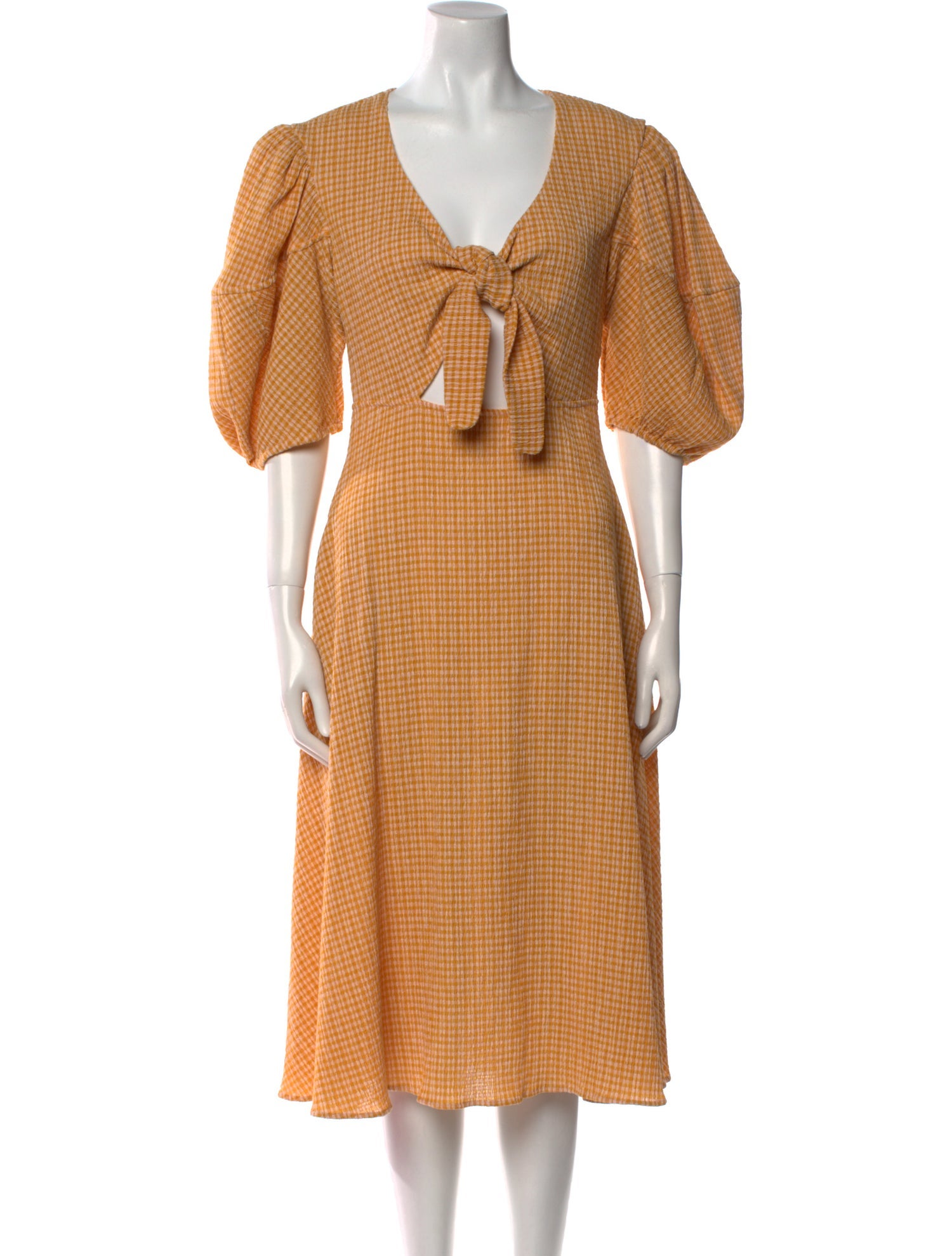 RHODE V-Neck Midi Length Dress